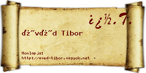 Ávéd Tibor névjegykártya